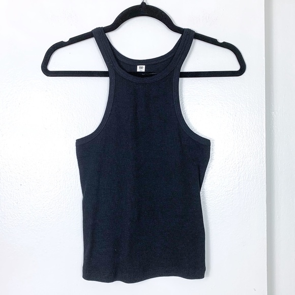 bp Black Cropped Ribbed Tank Top - Picture 2 of 5